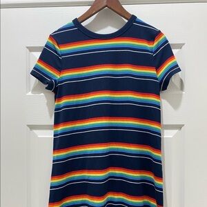 SO T Shirt Dress, L, Rainbow